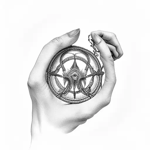 Witch Hand Holding Ouroboros