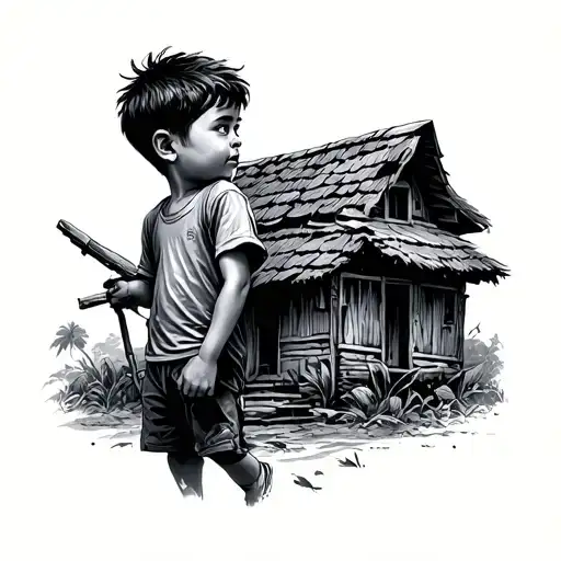 A Young Kid Leaving His Home Country For A Better Life