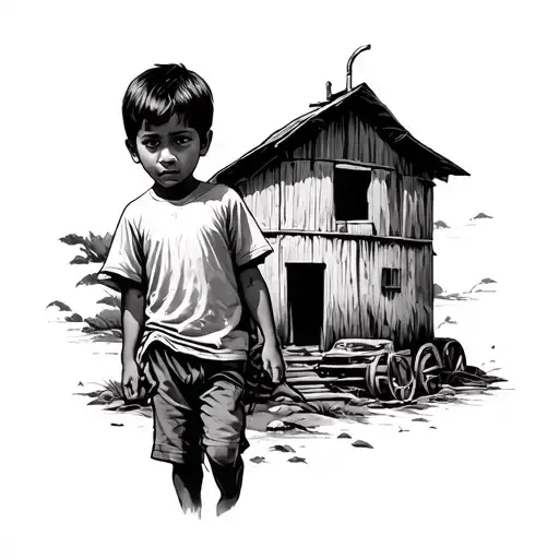 A Young Kid Leaving His Home Country For A Better Life In A Diffrent Country