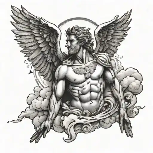 Icarus Surrounded By Clouds