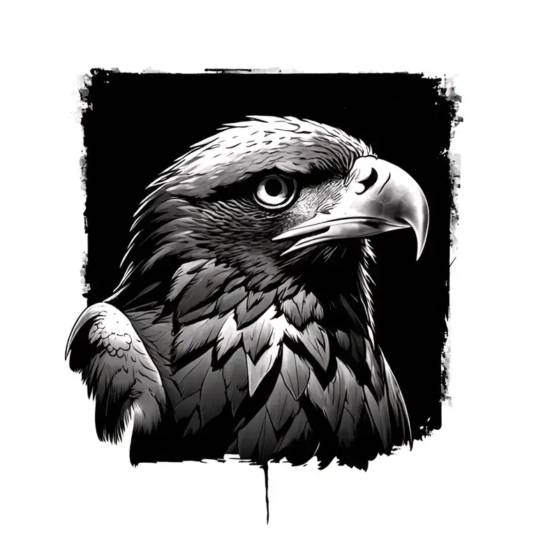 Eagle With A Scar