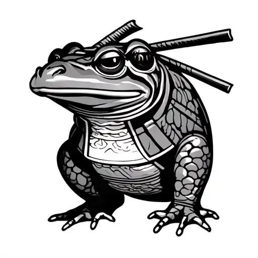 Japanese Samurai Frog