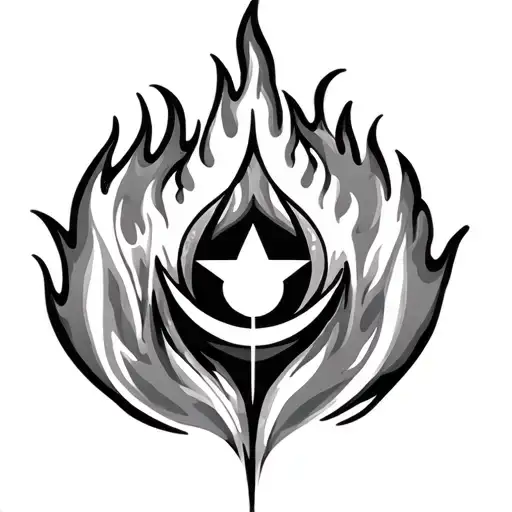 Flame Crescent Star Throat