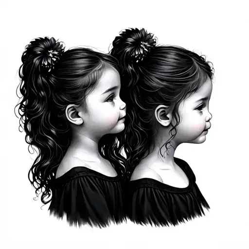 Twin Daughters Minimalist