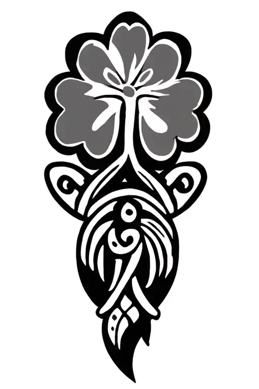 Celtic Shamrock With Taino Elements