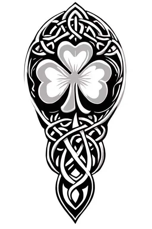 Celtic Shamrock With Puerto Rican Elements