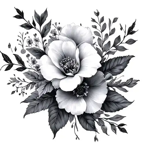 Floral Wrap Around Shoulder