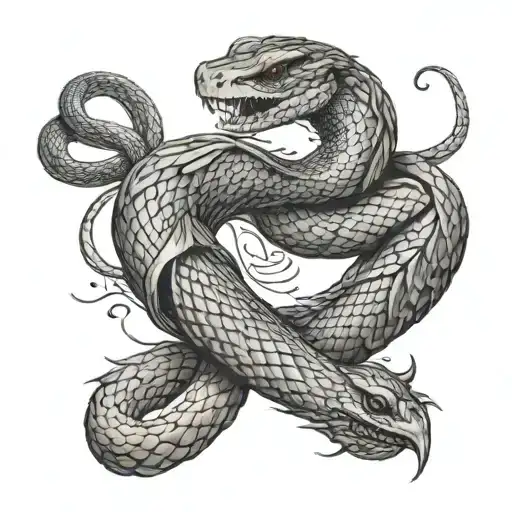 A Snake Shedding Its Skin To Reveal Christian Imagery Underneath