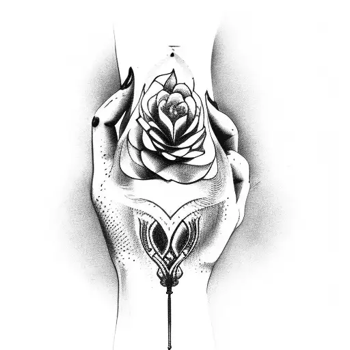 Gothic Hand Flower
