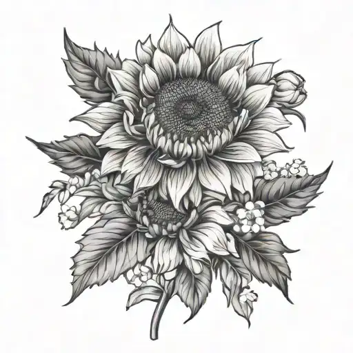 Sunflower And Carnation