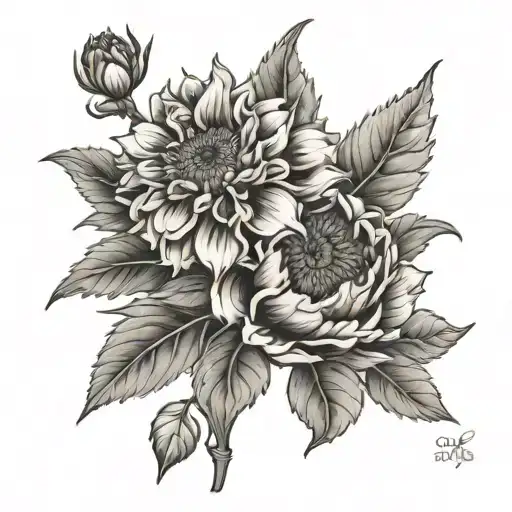 Carnation And Sunflower