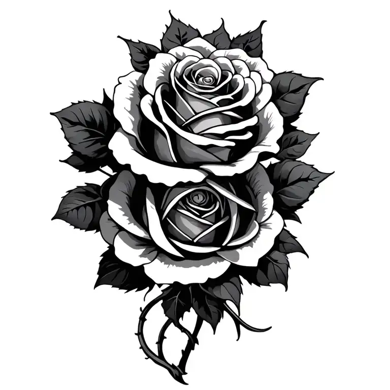 Gothic Roses Intertwined