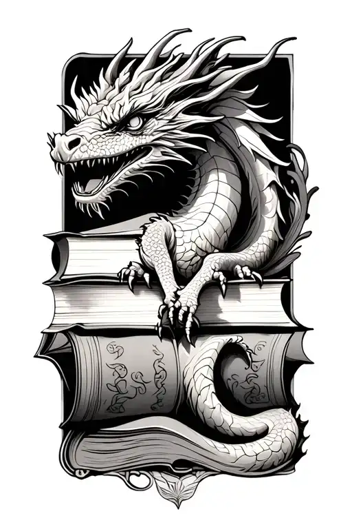 Book And Dragon