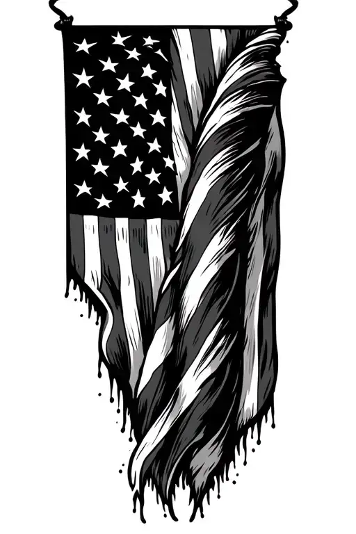 American Flag Waving