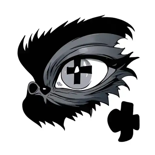 Evil Stitch With Cross In His Eye