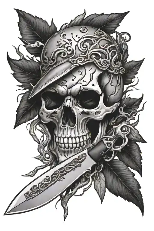 Branch And Crow Wild Skull Knife Blood