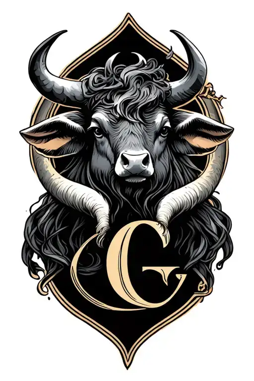 Ox And Gemini With The Letter G