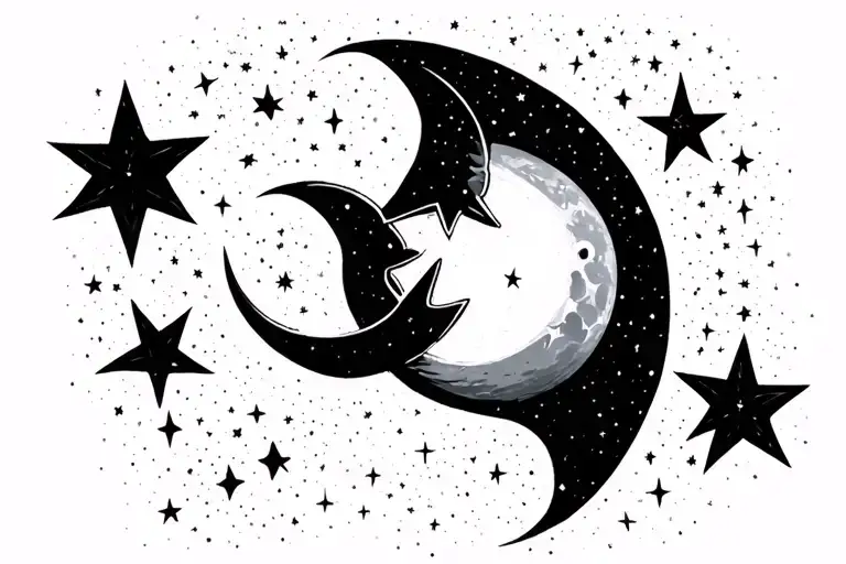 Stars Moon