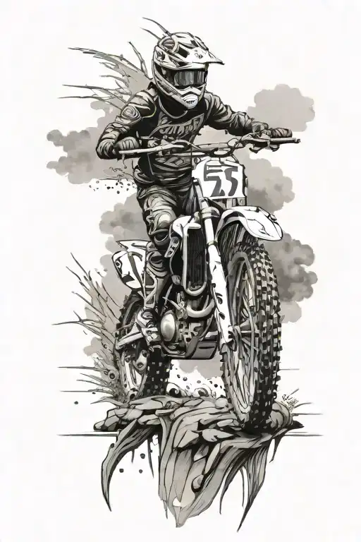 Dirtbikes Landscape Water