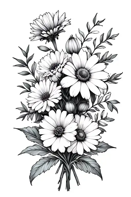 January And March Birth Flower Bouquet