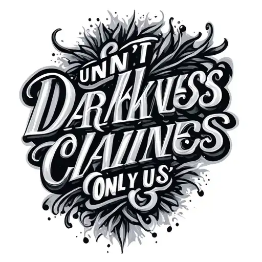 Don't Tattoo That Says Until Darkness Claims Us Only Lettering