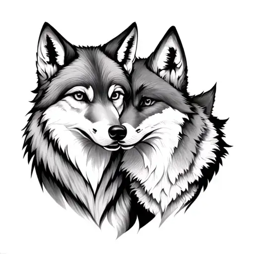 Wolf And Fox Couple