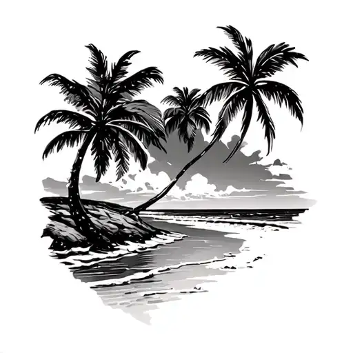 Beach And Palm Trees