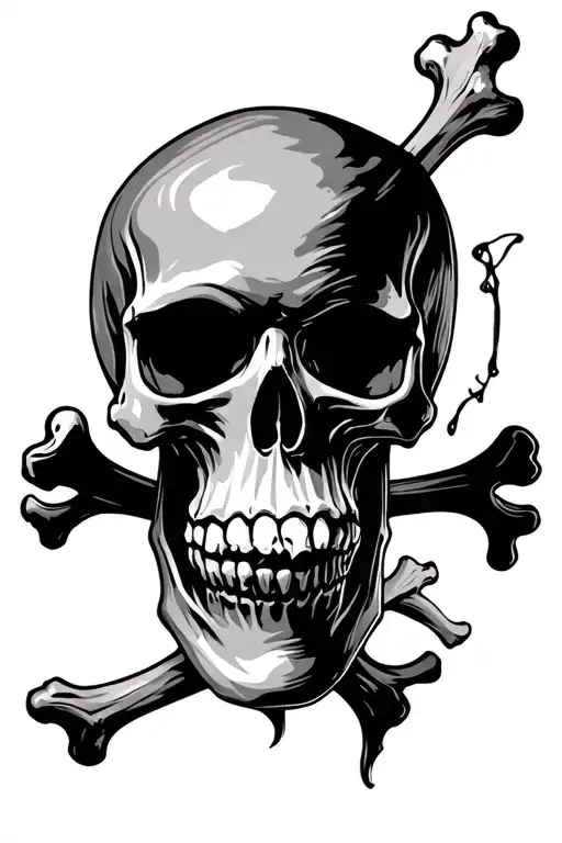 Skull With Bones