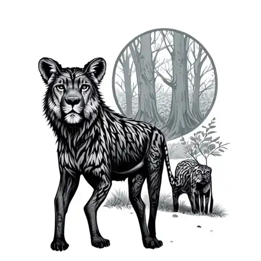 Wild Animals In A Forest