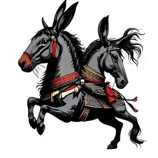 Samurai Rabbit And Horse