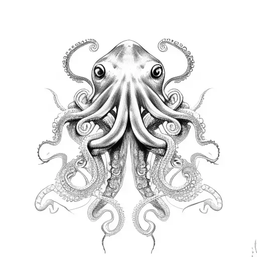 Realistic Octopus With 8 Arms Shoulder