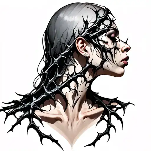 Black Thorns On Neck Long