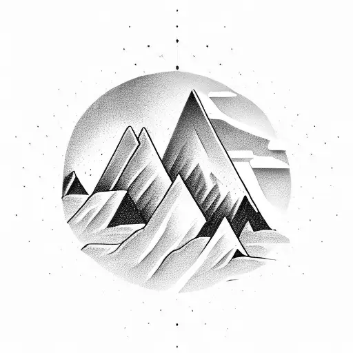 3D Transgender Symbol With Mountain Landscape Inside The Circle