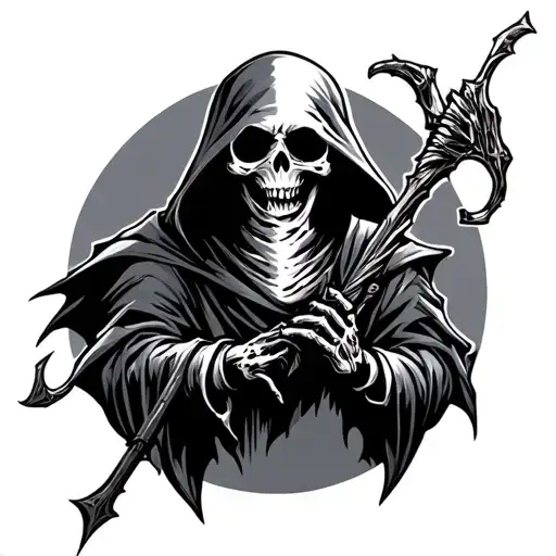 Simple Cartoon Grim Reaper