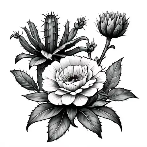 Cactus & Carnation Blooming