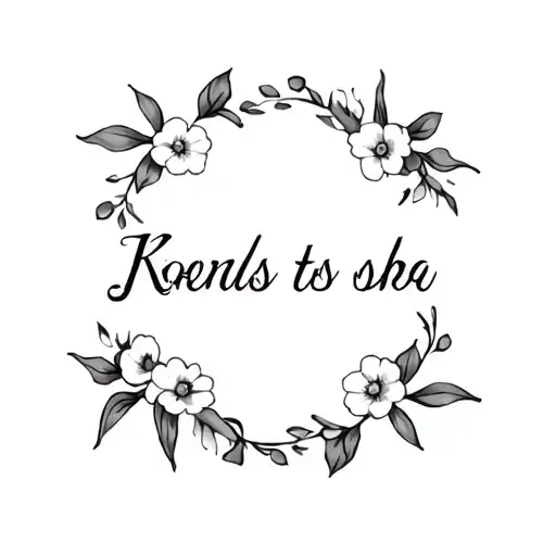 Kids Name Incorporated Flowers With Vines