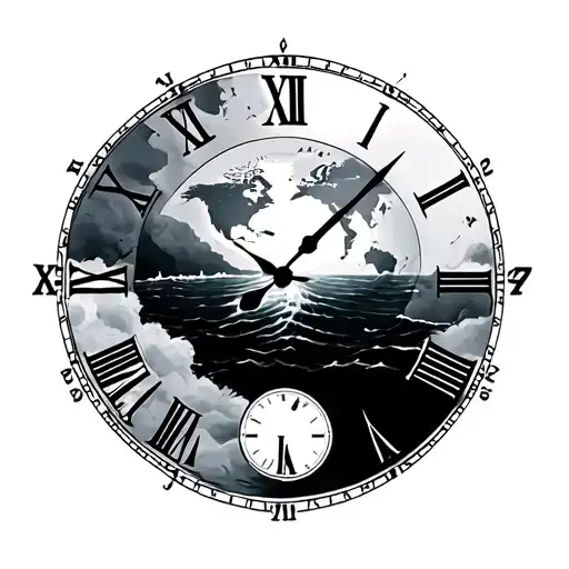 Ocean Map And Clock