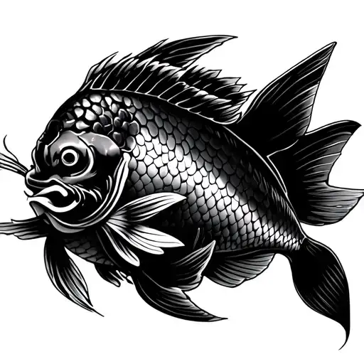 Koi Fish And Samurai