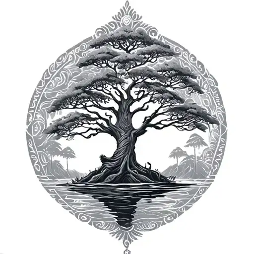 Tree Travel Peace Love Kerala Art