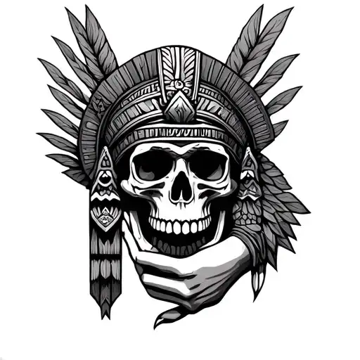Aztec Holding Skull