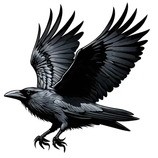Raven Flying