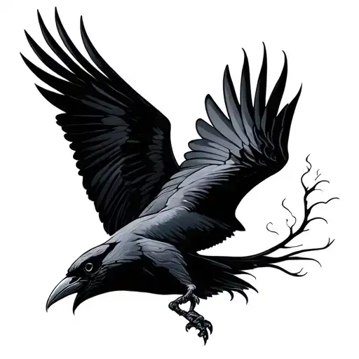 Raven Flying Dark