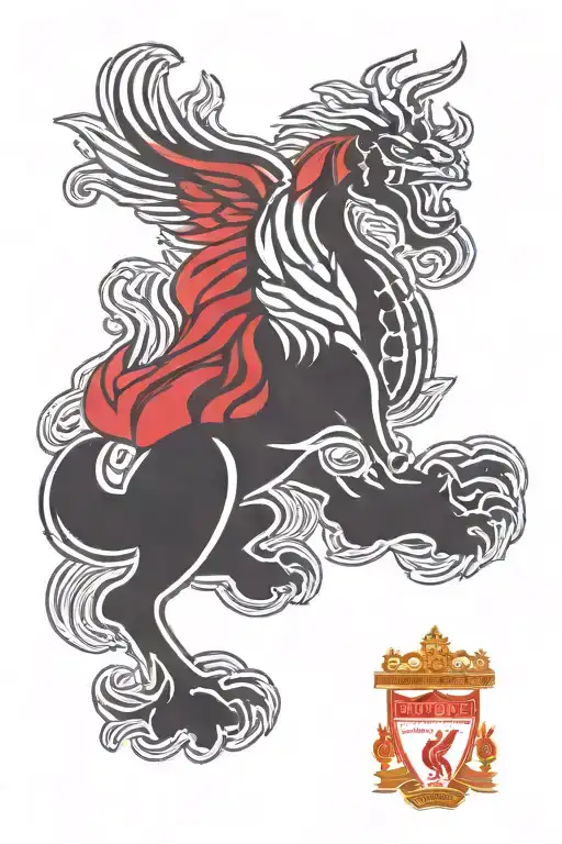 Liverpool Fc Emblem And Crystal Palace Fc Emblem Merged