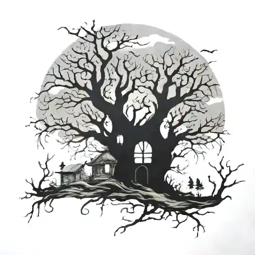 The Word Woods In A Tim Burton Style