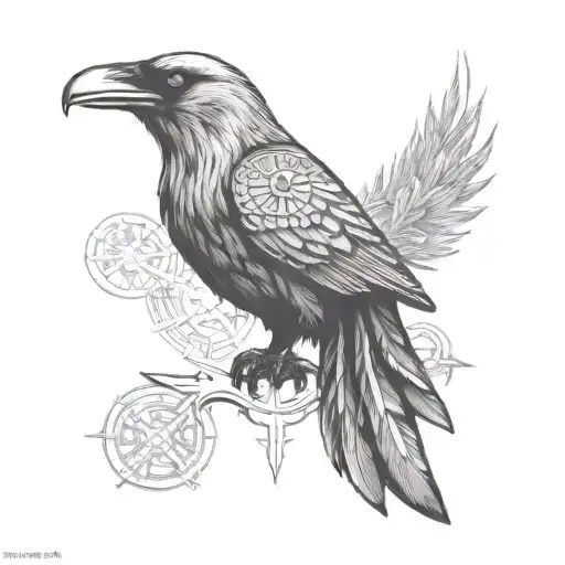 Viking Raven Vegvisir
