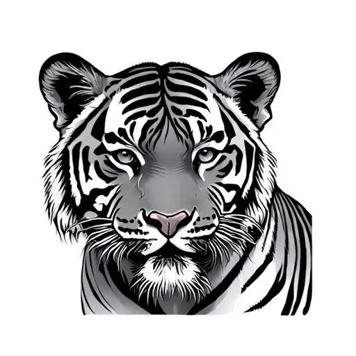 Mother Tiger Nuzzling Cub