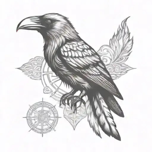 Viking Raven Vegvisir