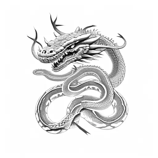 Hydra Like Dragon And Snake With Multiple Heads