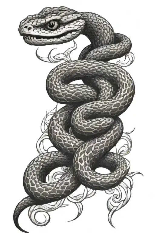 Spiritual Snake Wrapped Loosely