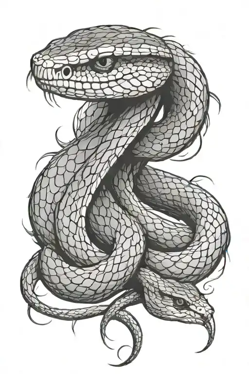 Girly Snake Wrapped Loosely Wrapped